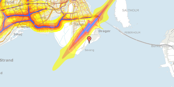 Trafikstøjkort på Bachersmindevej 9, 2791 Dragør