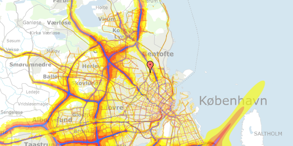 Trafikstøjkort på Emdrup Kærvej 4, 1. , 2400 København NV