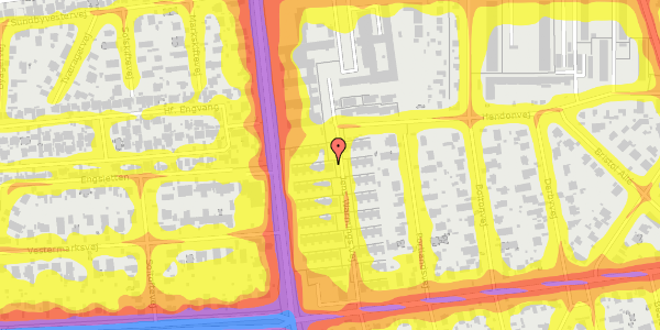 Trafikstøjkort på Jens Warmings Vej 51C, 2300 København S