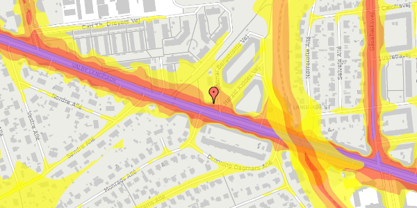 Trafikstøjkort på Valby Langgade 142, st. tv, 2500 Valby