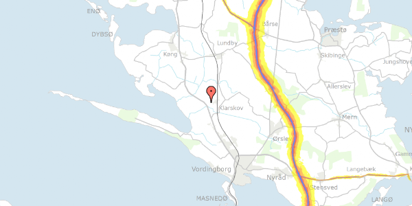 Trafikstøjkort på Næstvedvej 274, 4760 Vordingborg