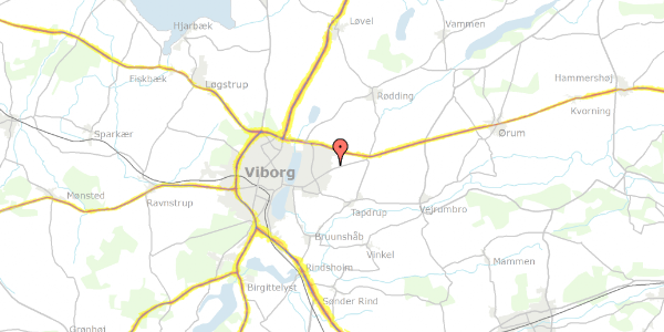 Trafikstøjkort på Skaldehøjvej 153, 8800 Viborg