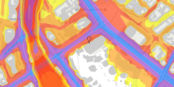 Trafikstøjkort på Vesterbrogade 1L, 5. th, 1620 København V