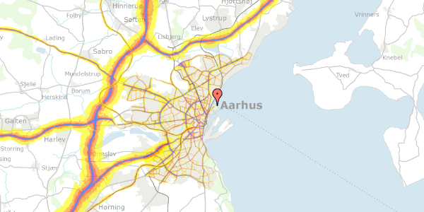 Trafikstøjkort på Fiskerikajen 185, 8000 Aarhus C