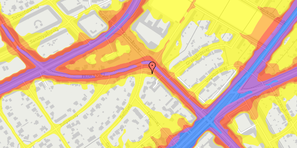 Trafikstøjkort på Bellisvej 1, 2720 Vanløse