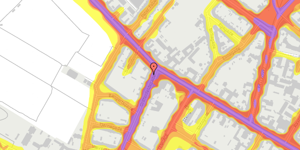 Trafikstøjkort på Griffenfeldsgade 4A, 2200 København N