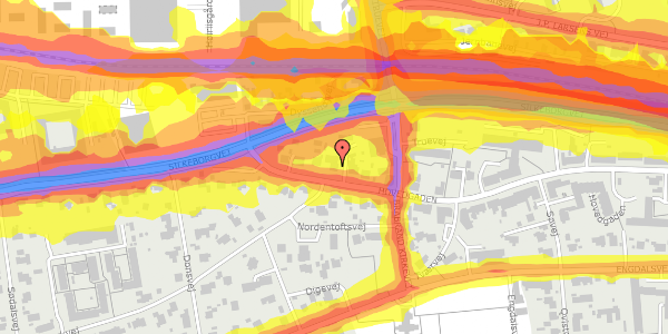 Trafikstøjkort på Hovedgaden 82, 8220 Brabrand