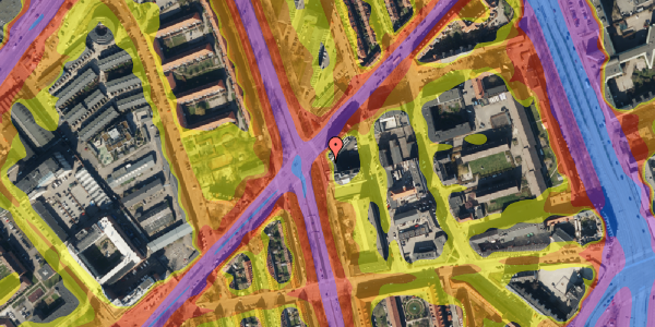 Trafikstøjkort på Lersø Parkallé 42, 5. , 2100 København Ø