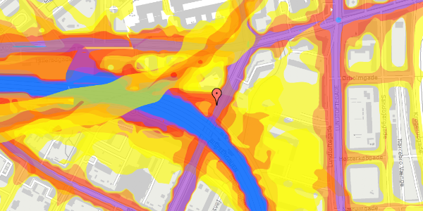 Trafikstøjkort på Nordre Fasanvej 215A, 2000 Frederiksberg