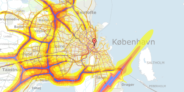 Trafikstøjkort på Valkendorfsgade 7B, 1151 København K