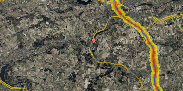 Trafikstøjkort på Skovlystvej 4, 1. , 8870 Langå