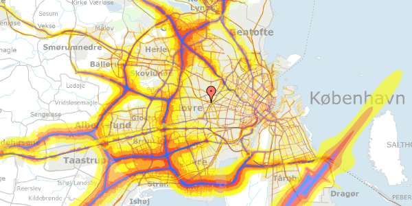 Trafikstøjkort på Indertoften 7, 2. 1, 2720 Vanløse