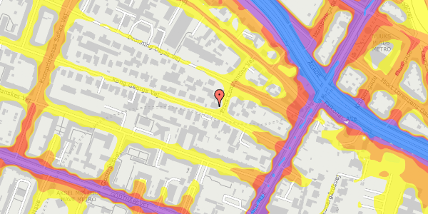 Trafikstøjkort på Kong Georgs Vej 12A, 2. , 2000 Frederiksberg