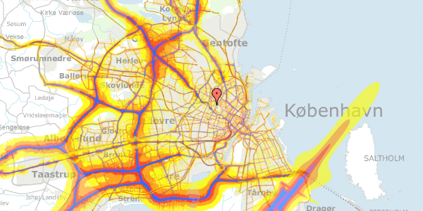 Trafikstøjkort på Rungsted Plads 17, 3. th, 2200 København N