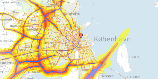 Trafikstøjkort på Borgergade 134, 1300 København K