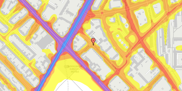 Trafikstøjkort på Prinsesse Charlottes Gade 47A, 2200 København N