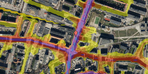 Trafikstøjkort på Nordre Fasanvej 21, 2000 Frederiksberg