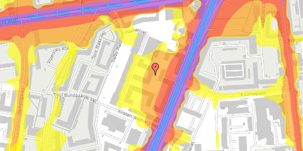 Trafikstøjkort på Montagehalsvej 24, 5. th, 2500 Valby