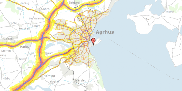 Trafikstøjkort på Multivej 10A, 8000 Aarhus C