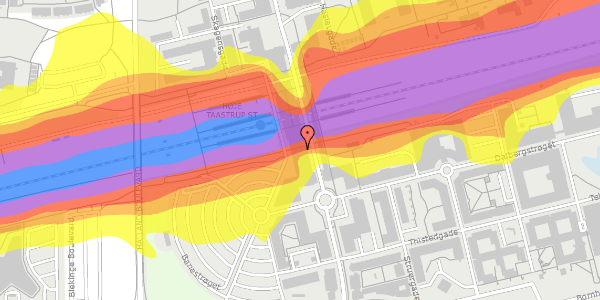 Trafikstøjkort på Høje Taastrup Boulevard 42, 2630 Taastrup