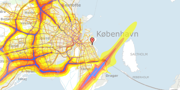 Trafikstøjkort på Strandlodsvej 25, 2. , 2300 København S