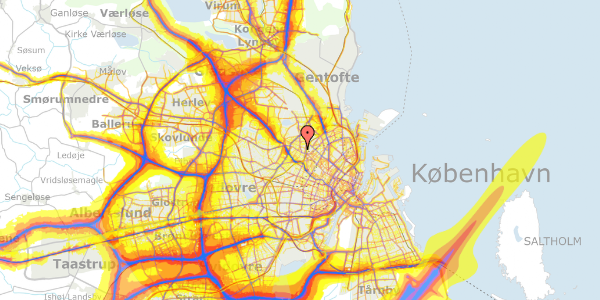 Trafikstøjkort på Brofogedvej 10, 2. , 2400 København NV