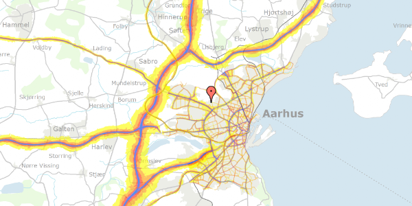 Trafikstøjkort på Vintervej 75, 1. mf, 8210 Aarhus V