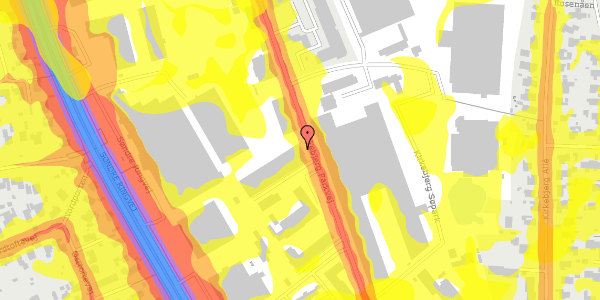 Trafikstøjkort på Kirkebjerg Parkvej 14, 2605 Brøndby