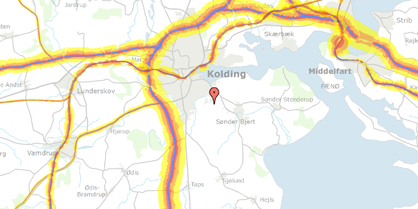 Trafikstøjkort på Lokes Ager 62, 6000 Kolding