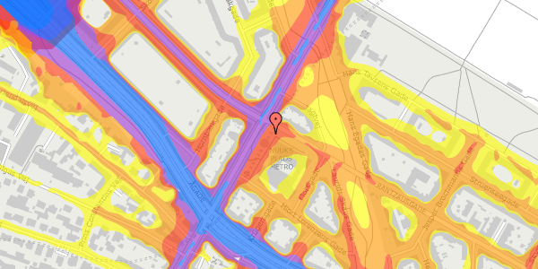 Trafikstøjkort på Rantzausgade 75, 2200 København N