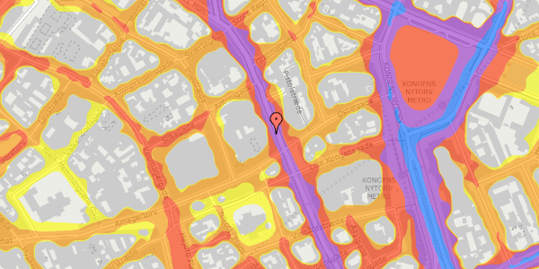 Trafikstøjkort på Kristen Bernikows Gade 3, 1105 København K