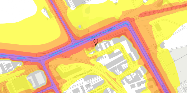 Trafikstøjkort på Prags Boulevard 90, 2300 København S