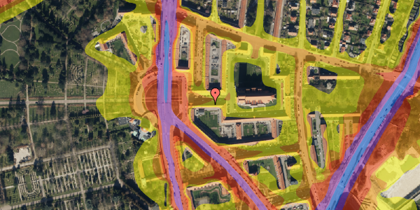 Trafikstøjkort på På Bjerget 4, 2400 København NV