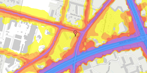 Trafikstøjkort på Katrinebjergvej 63, 3. th, 8200 Aarhus N