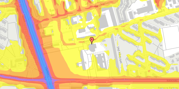 Trafikstøjkort på Rødovre Parkvej 130, 2610 Rødovre