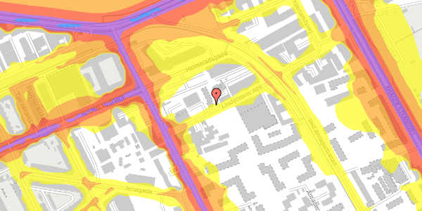 Trafikstøjkort på Lindgreens Allé 5A, 2300 København S