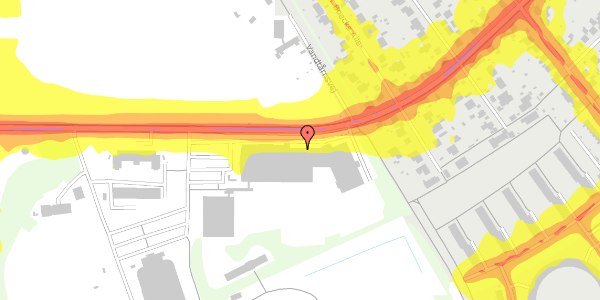 Trafikstøjkort på Vandtårnsvej 55, 2860 Søborg