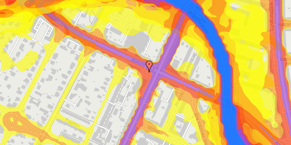 Trafikstøjkort på Borups Alle 119, 2000 Frederiksberg