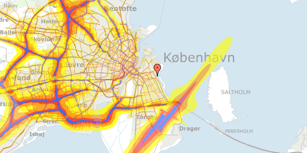 Trafikstøjkort på Lergravsvej 57, 2300 København S