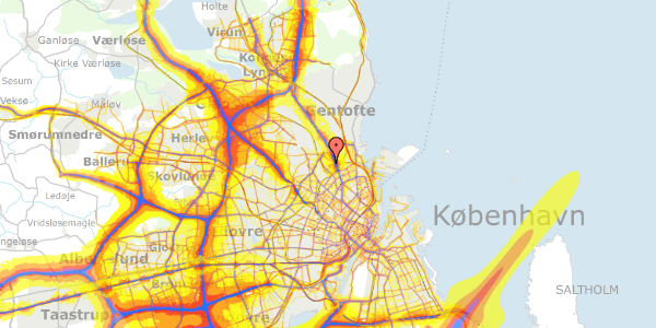 Trafikstøjkort på Keldsøvej 15, 2100 København Ø