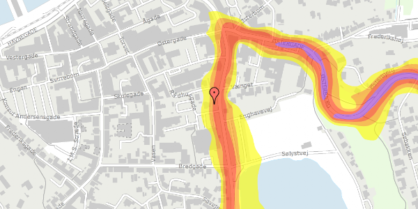 Trafikstøjkort på Enghavevej 8, 7620 Lemvig