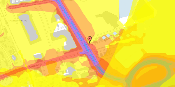 Trafikstøjkort på Amager Strandvej 407, 2770 Kastrup