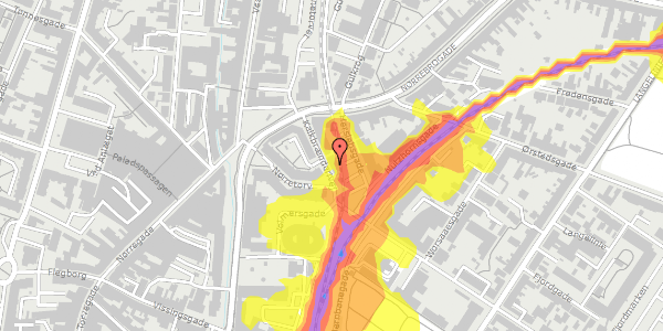 Trafikstøjkort på Kalkbrænderivej 7, 7100 Vejle