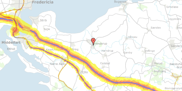Trafikstøjkort på Klodeparken 22, 5464 Brenderup Fyn