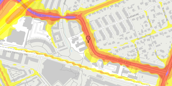 Trafikstøjkort på Bernhard Bangs Alle 43, 2000 Frederiksberg