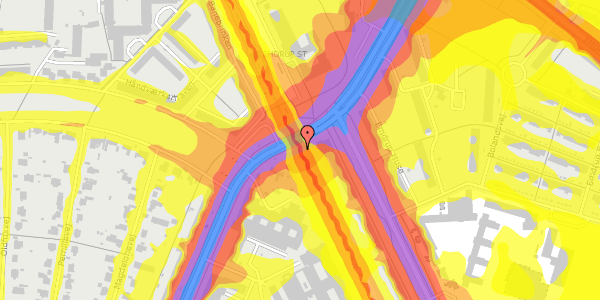 Trafikstøjkort på Tuborgvej 173, 2400 København NV