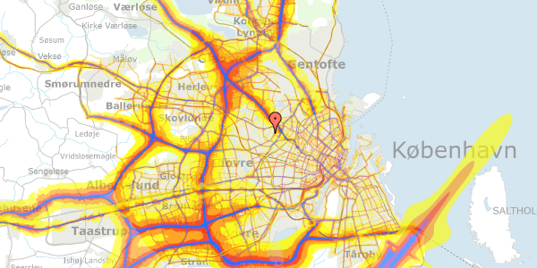 Trafikstøjkort på Håbets Allé 55, 2700 Brønshøj