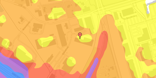 Trafikstøjkort på Nikkelvej 11, st. , 8940 Randers SV