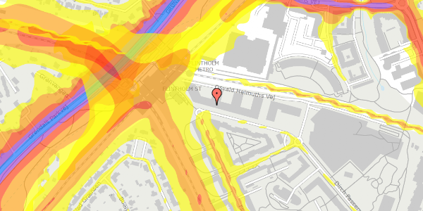 Trafikstøjkort på Dirch Passers Allé 78, 2000 Frederiksberg