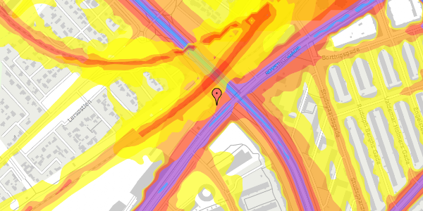 Trafikstøjkort på Rovsingsgade 60, 2100 København Ø